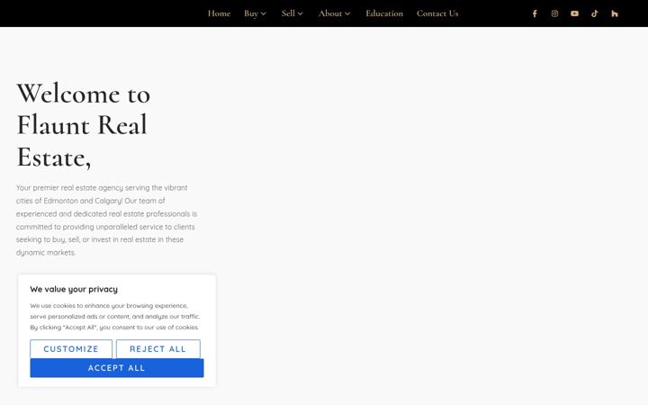 Screenshot of flauntrealtygroup.com