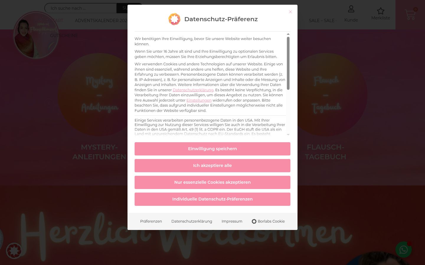 Zrzut ekranu banera zgody wyświetlanego przed jakąkolwiek interakcją