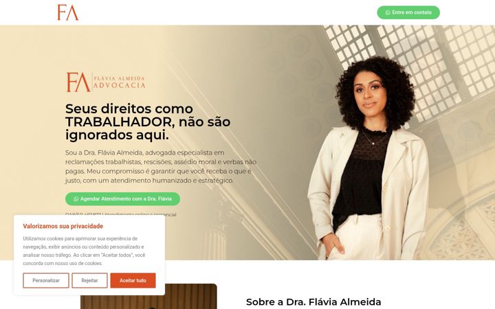 Screenshot ta' flaviaadvogada.com.br