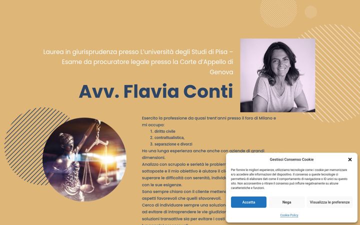 Screenshot van flaviaconti.it