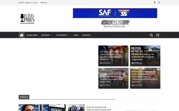 Screenshot ta' flaviapires.net.br