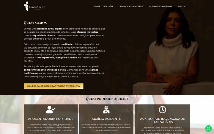 Screenshot of flaviasouzadvocacia.com.br
