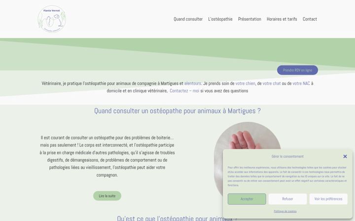Screenshot of flavievernet-veto-osteo.com