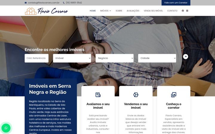 Screenshot ta' flaviocarraro.com.br