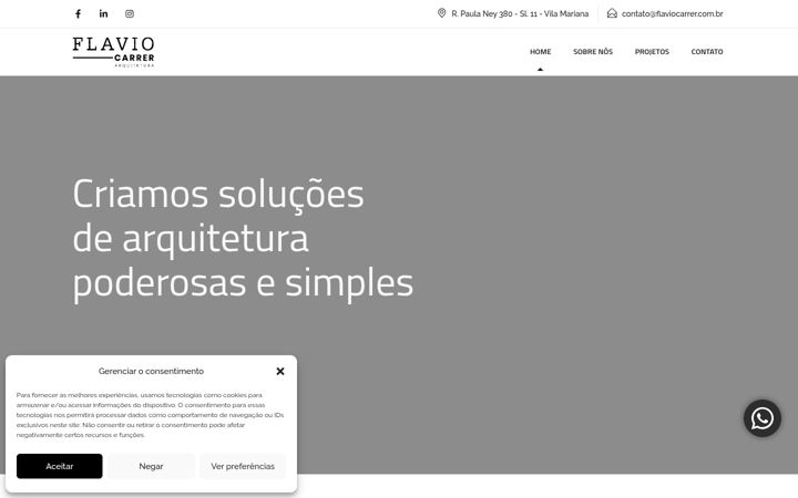 Screenshot of flaviocarrer.com.br