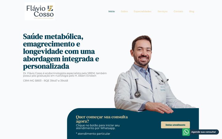 Screenshot ta' flavioendocrinologista.com.br
