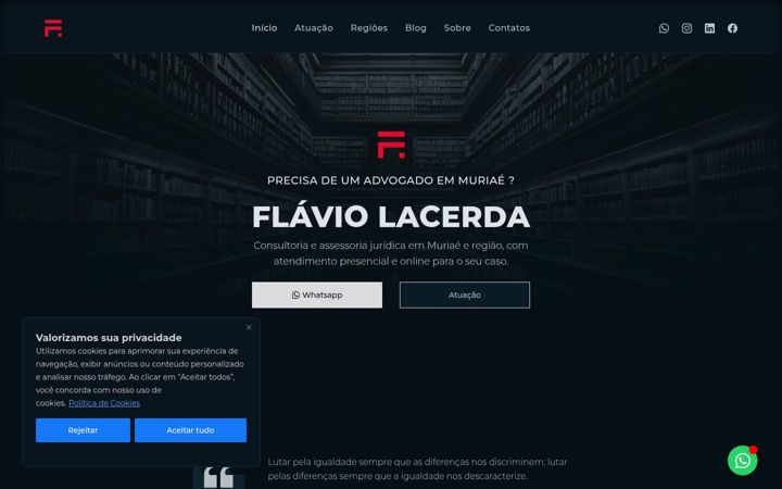 Screenshot of flaviolacerda.com.br