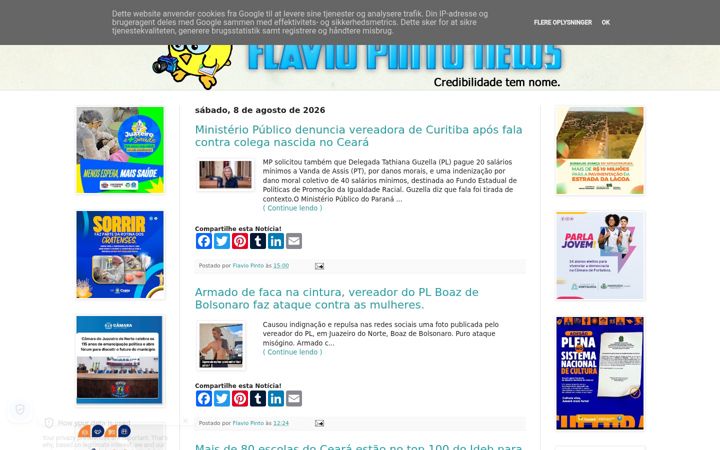 Screenshot ta' flaviopintonews.com.br