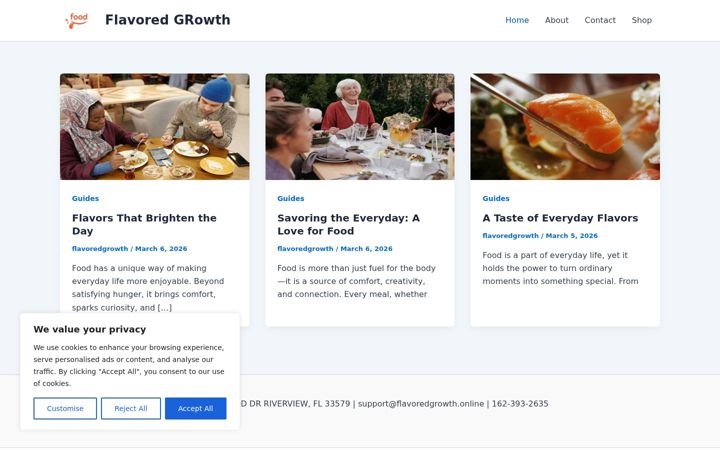 Screenshot of flavoredgrowth.online