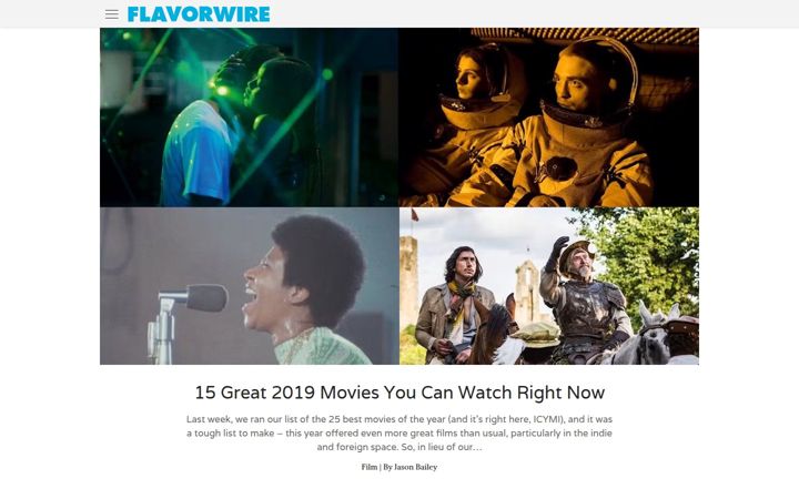 Screenshot του flavorwire.com