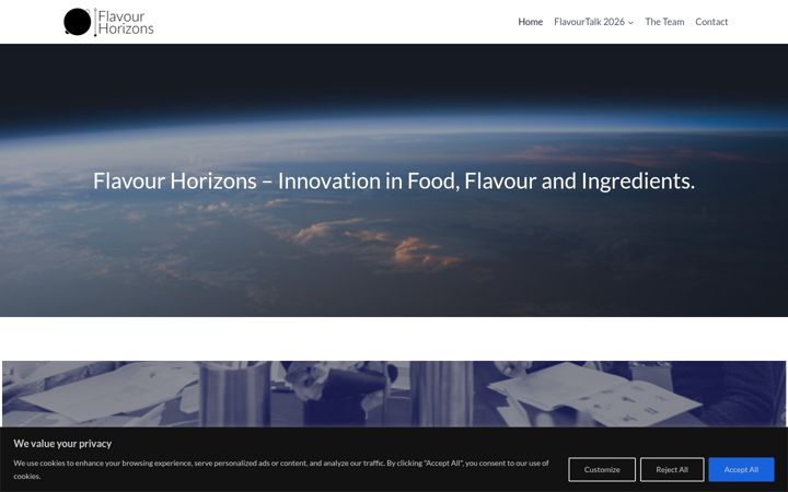 Screenshot of flavourhorizons.com