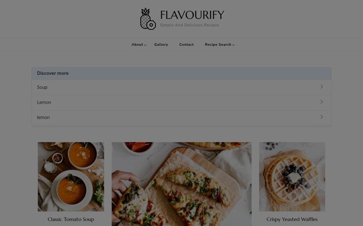 Screenshot di flavourify.ca