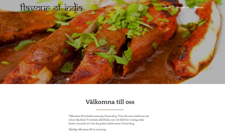 Screenshot of flavourofindia.se