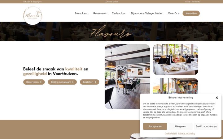 Screenshot of flavoursvoorthuizen.nl