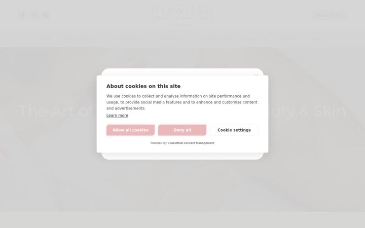 Screenshot of flawlesswilmslow.co.uk