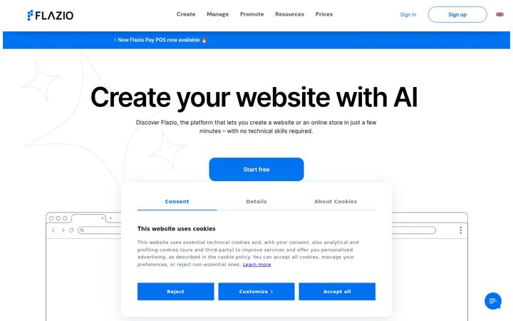 Screenshot of flazio.com