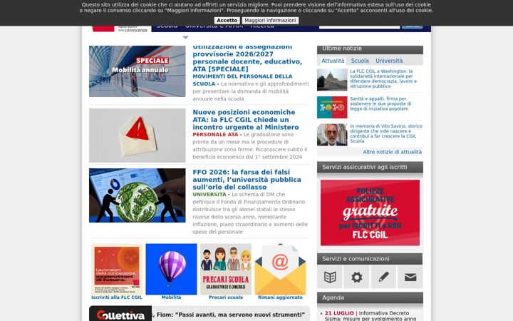 Screenshot of flcgil.it