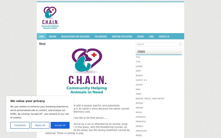 Screenshot of flchain.org