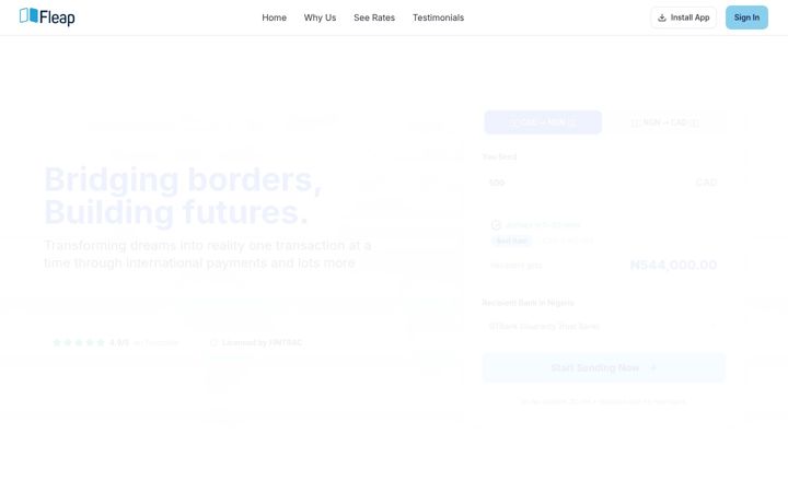 Screenshot of fleap.finance