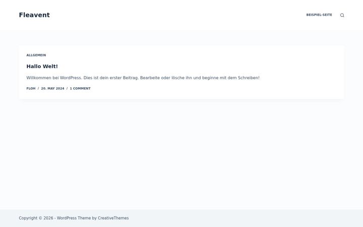 Screenshot ta' fleavent.de