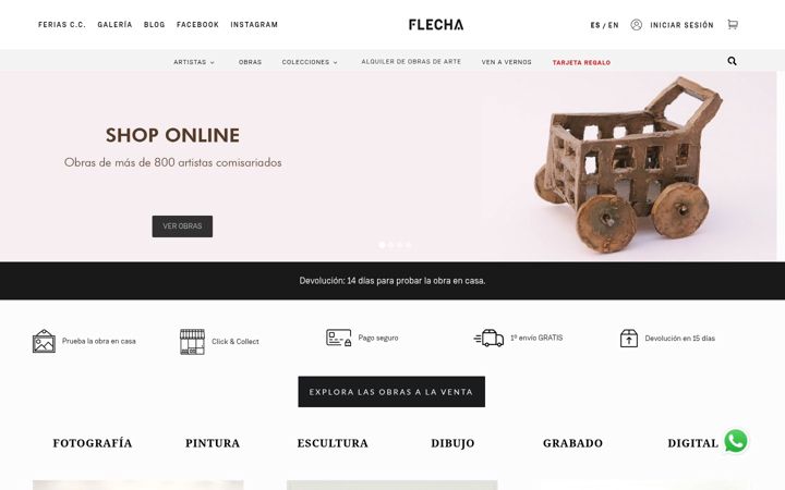 Screenshot of flecha.es