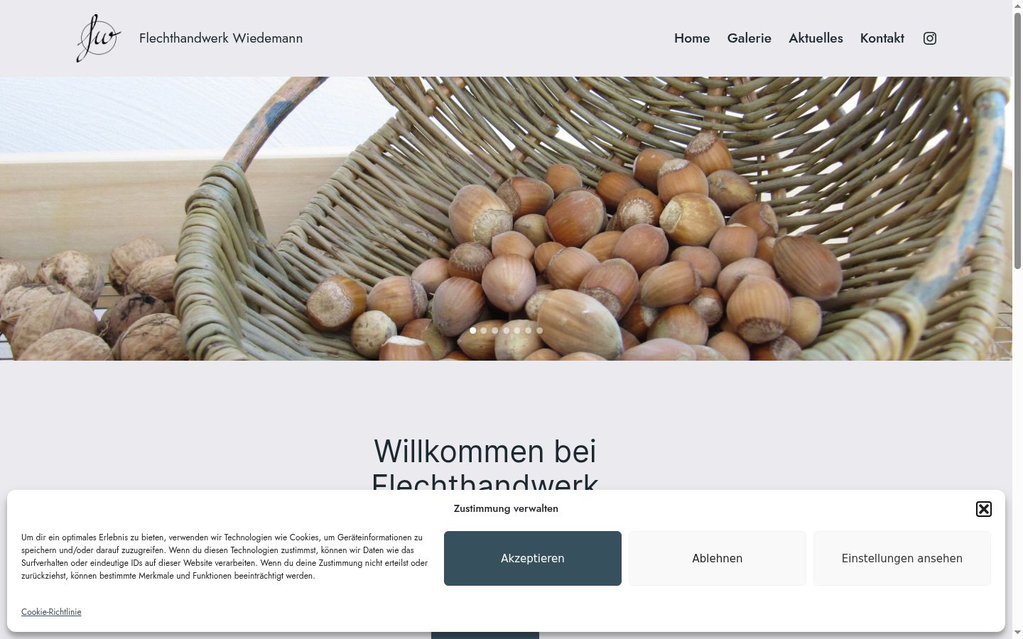 Screenshot tal-banner tal-kunsens muri qabel kwalunkwe interazzjoni