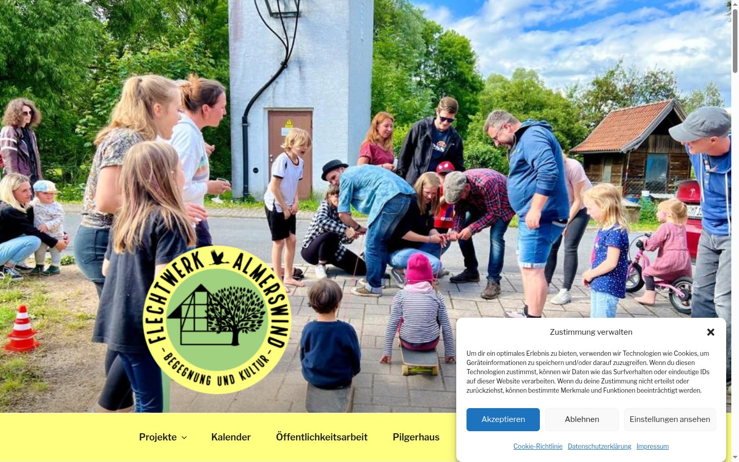 Screenshot van de toestemmingsbanner zoals getoond vóór enige interactie