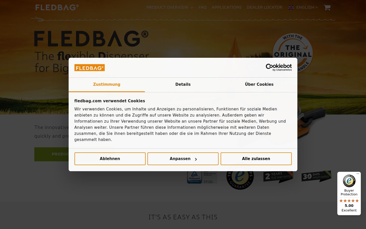 Screenshot του banner συγκατάθεσης που εμφανίστηκε πριν από οποιαδήποτε αλληλεπίδραση