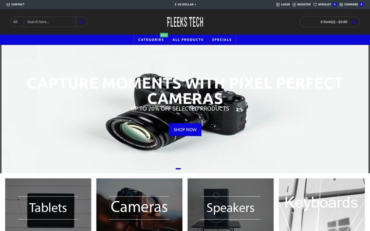 Screenshot of fleekstech.com