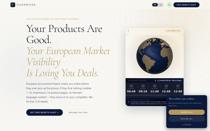 Screenshot of fleekwiser.com