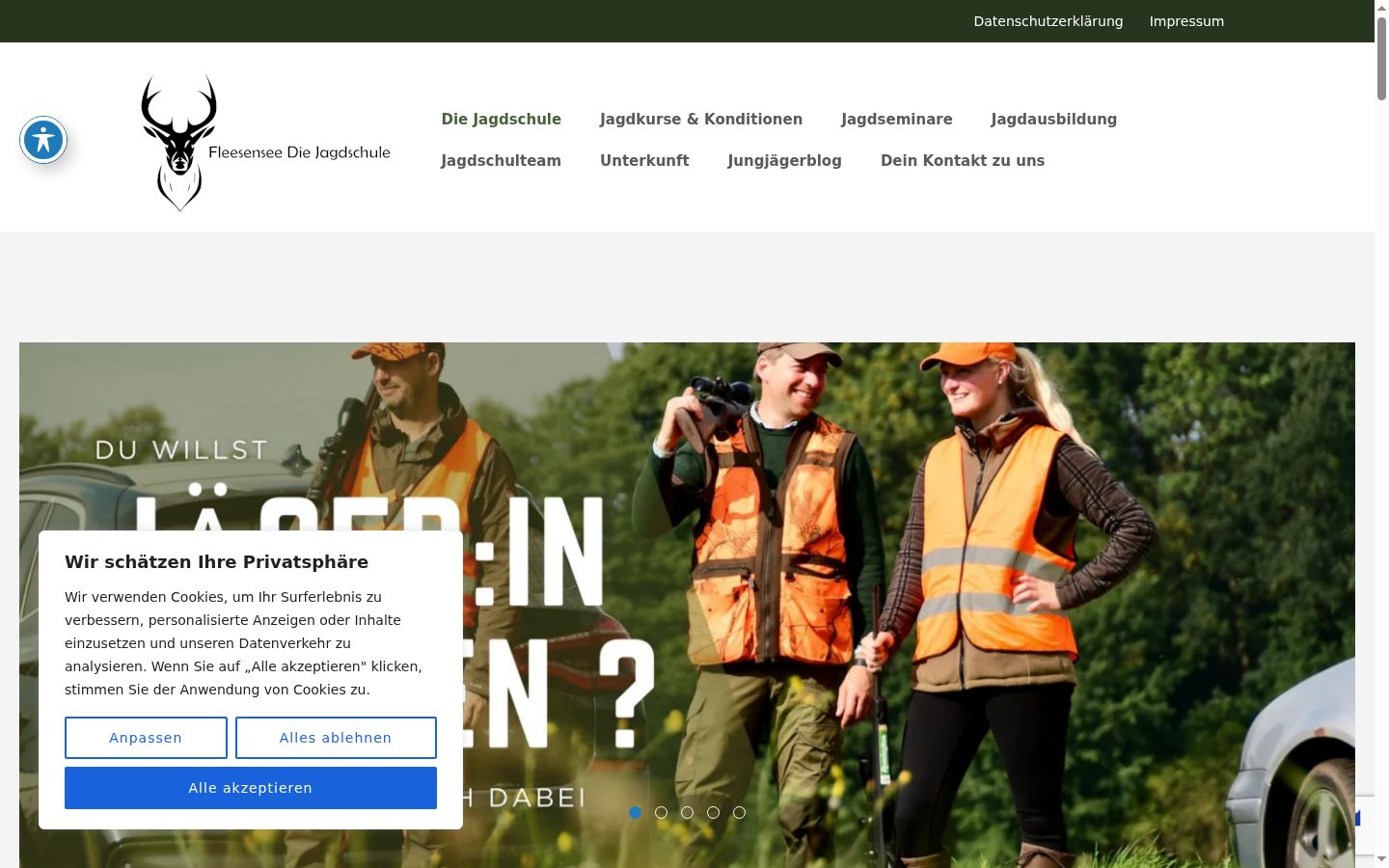 Screenshot van de toestemmingsbanner zoals getoond vóór enige interactie