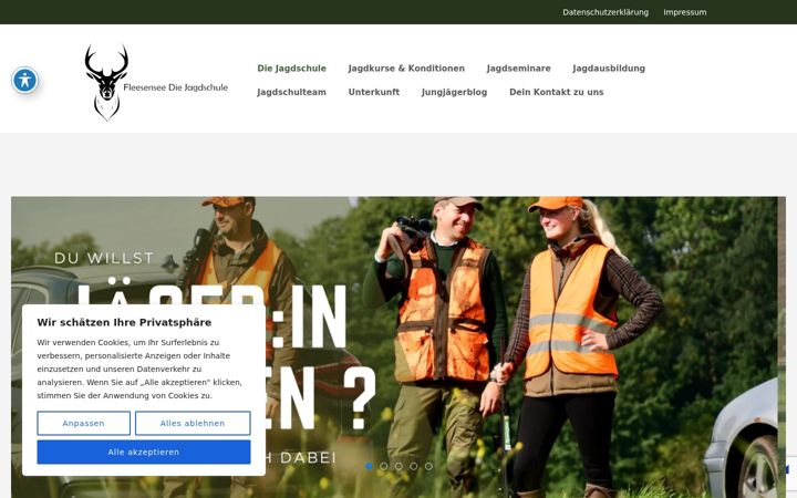 Capture d'écran de fleesensee-diejagdschule.de
