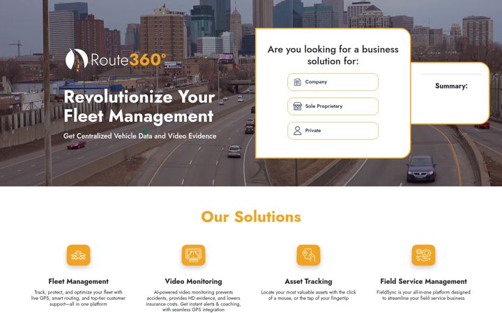 Screenshot van fleet-track-360.com