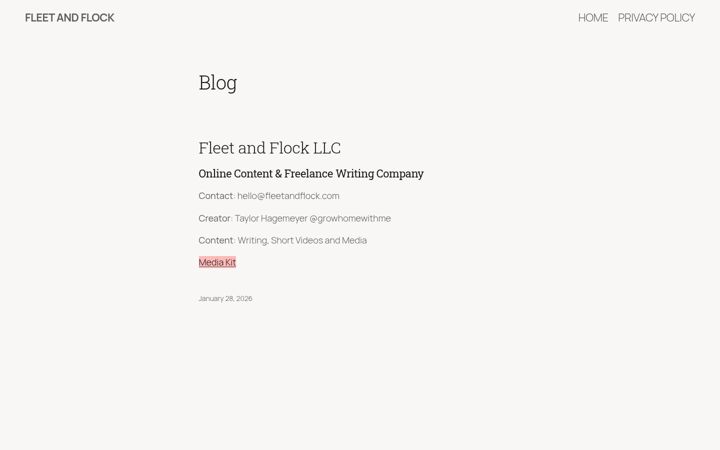 Screenshot of fleetandflock.com