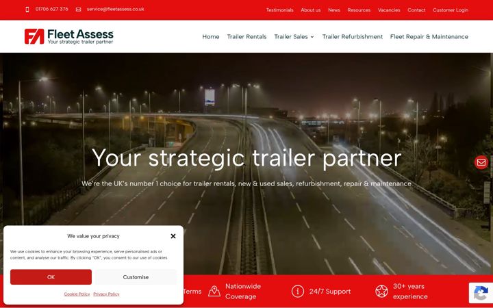 Screenshot ta' fleetassess.co.uk