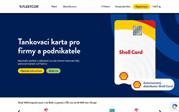 Screenshot of fleetcor.cz