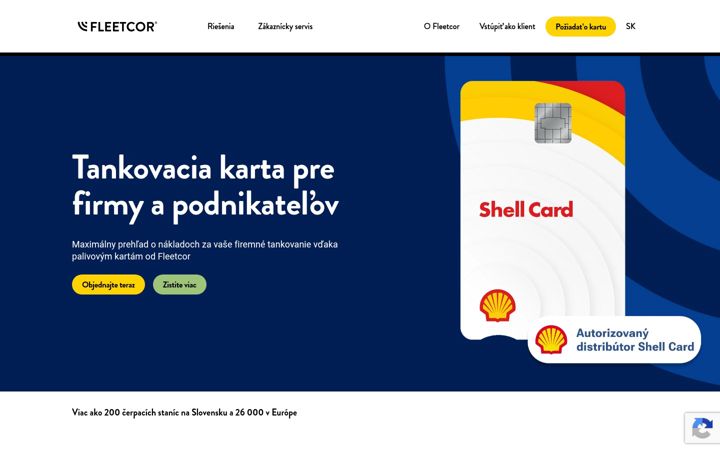 Screenshot ta' fleetcor.sk