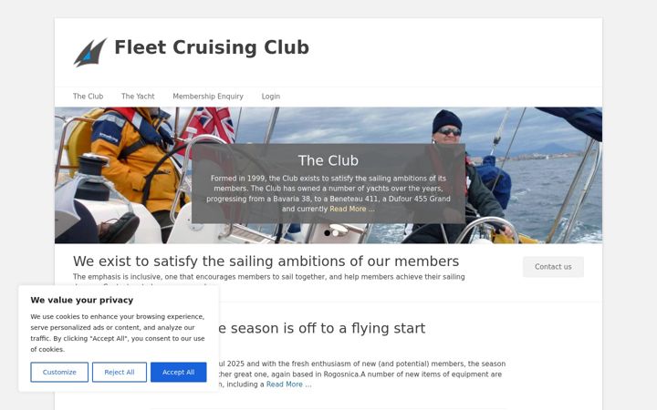Screenshot of fleetcruisingclub.co.uk