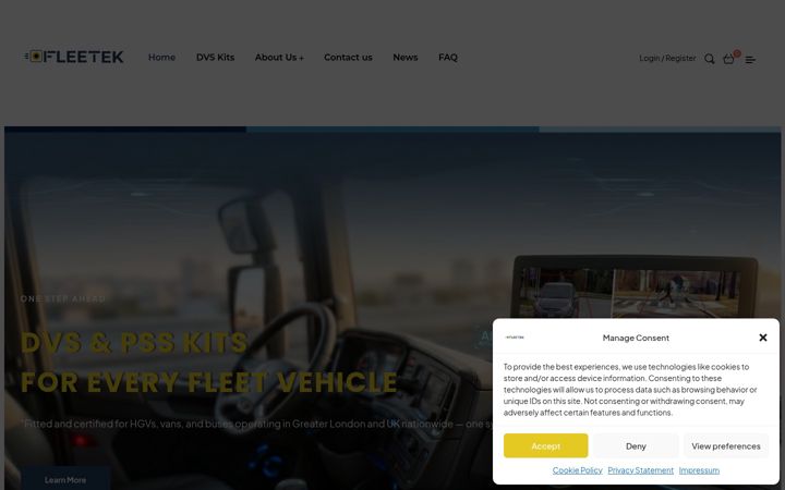 Skærmbillede af fleetek.co.uk