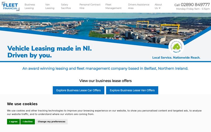 Screenshot of fleetfinancial.co.uk