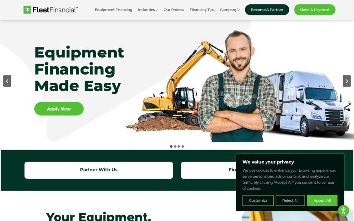 Screenshot of fleetfinancial.com