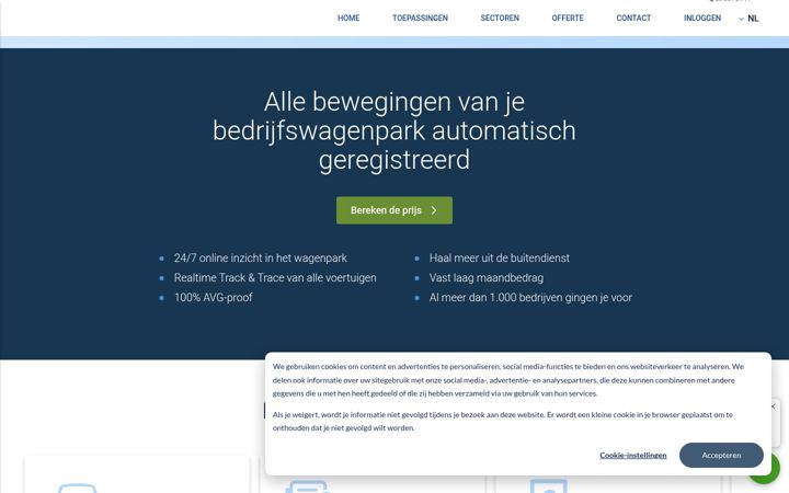 Screenshot of fleetfinder.be