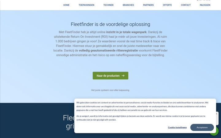 Screenshot of fleetfinder.nl