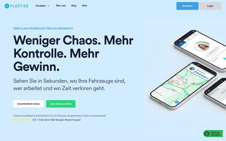Screenshot of fleetize.com