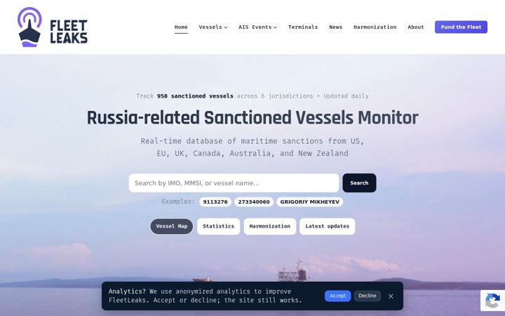 Screenshot of fleetleaks.com