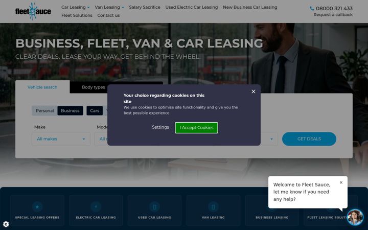 Screenshot of fleetsauce.co.uk