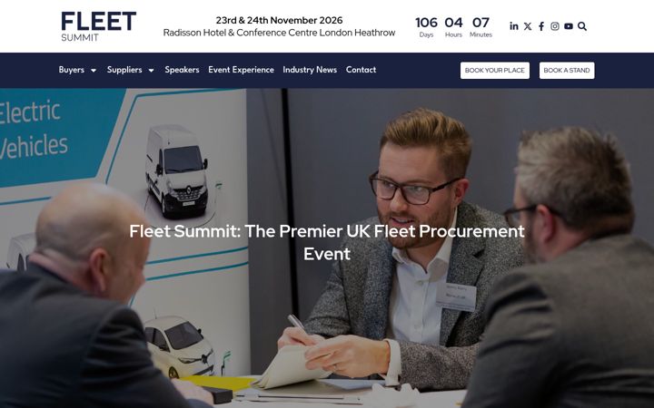 Screenshot ta' fleetservicessummit.co.uk