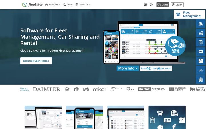 Screenshot of fleetster.net