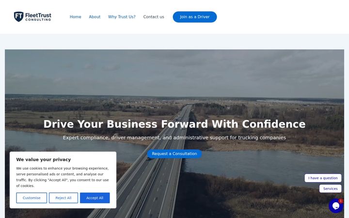 Screenshot of fleettrustconsulting.com