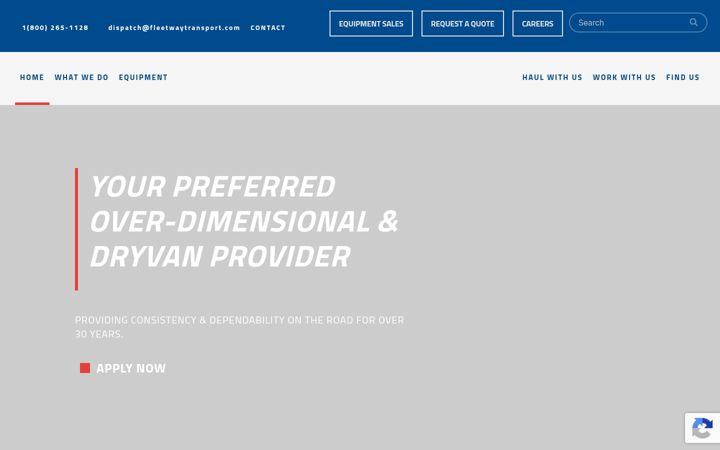Screenshot of fleetwaytransport.com